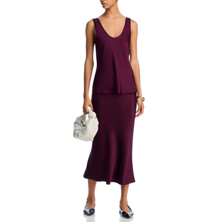 Anine Bing Silk Midi Skirt MSRP $300