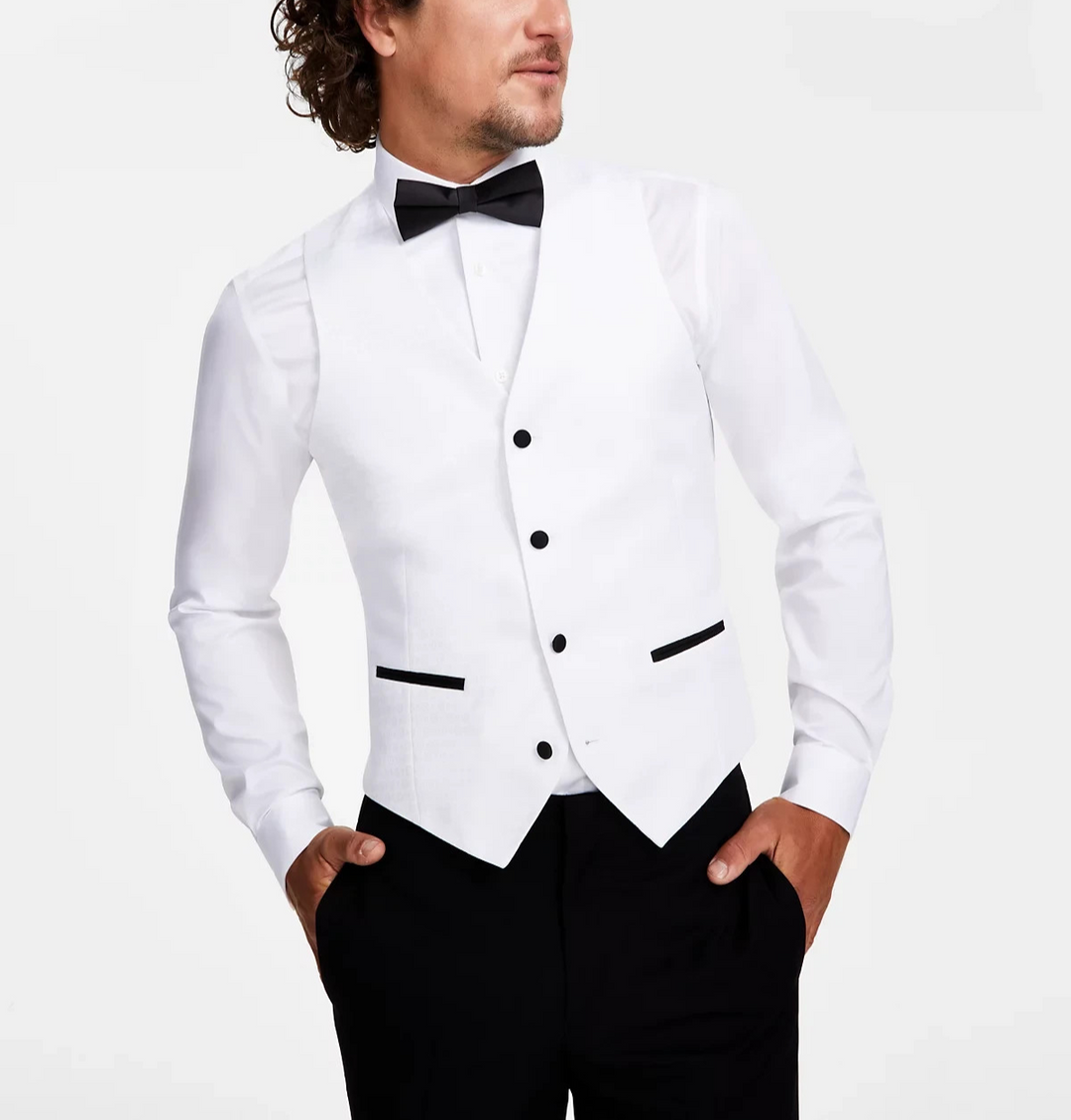 Alfani Men's Slim-Fit Stretch Tuxedo Vest MSRP $115
