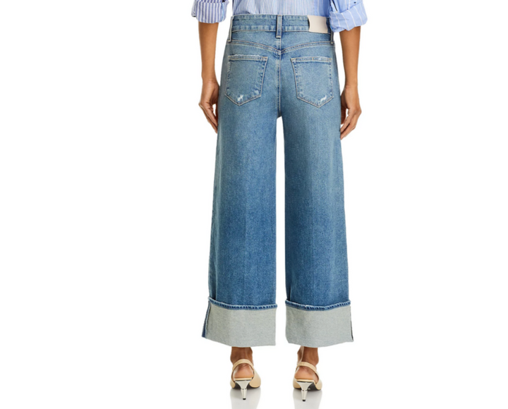 PAIGE Sasha High Rise Ankle Wide Cuff Jeans MSRP $259