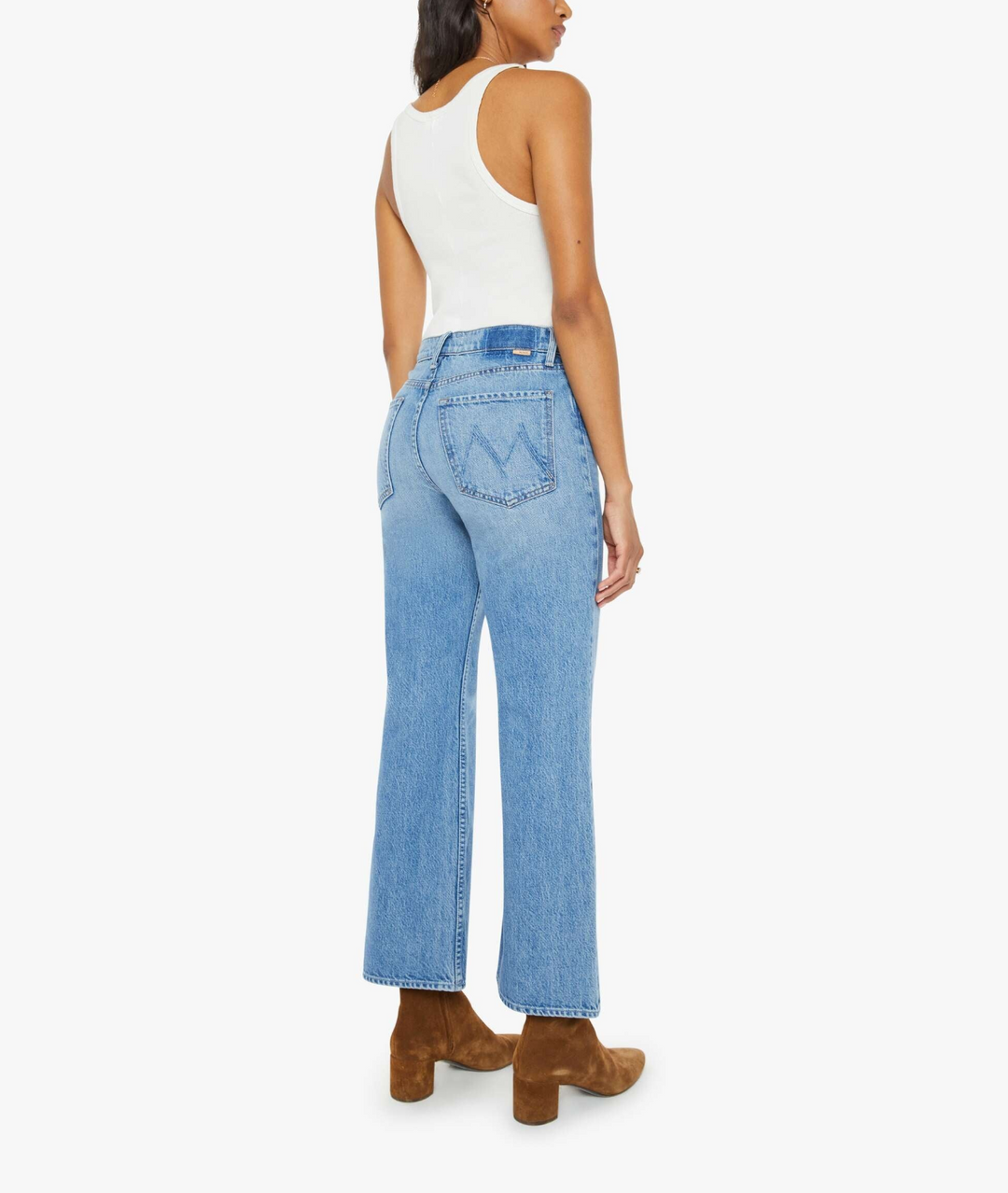 Mother the Bookie Flooded Wide Leg Jeans in Deans List MSRP $268
