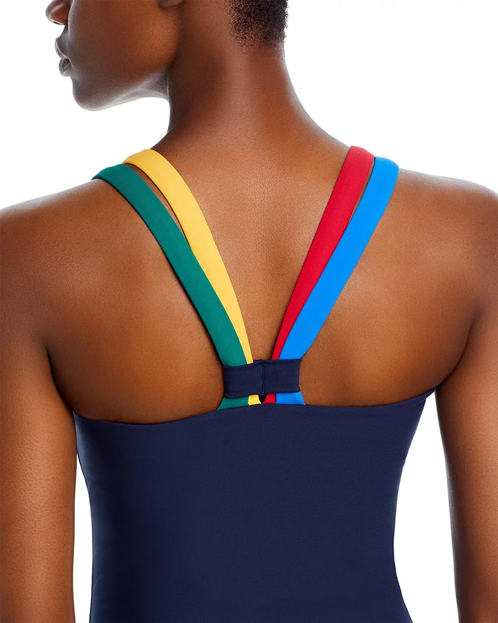 AQUA Athletic x Venus Williams Strappy Back 7" Short Unitard MSRP $78