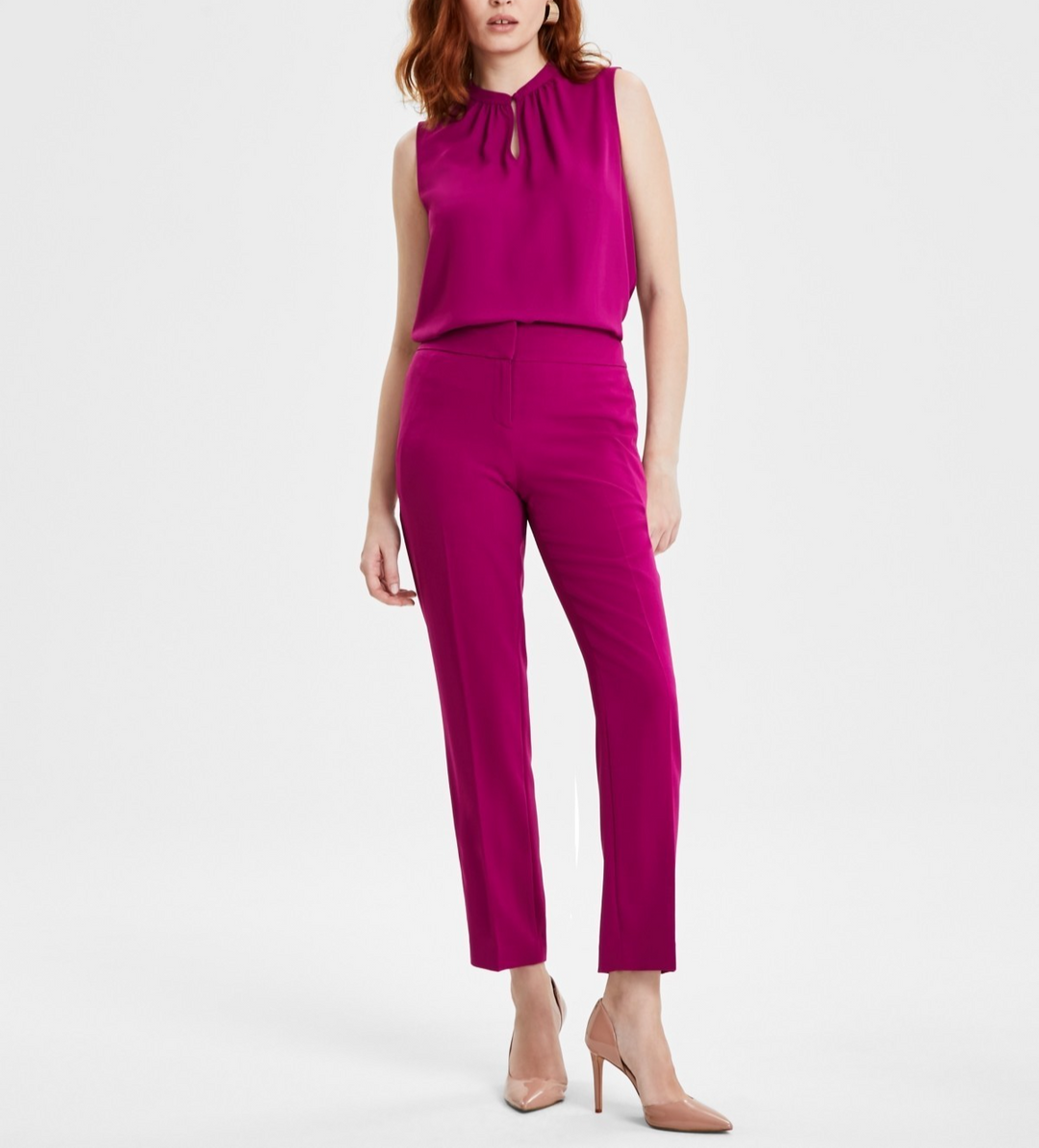 Kasper Women's Straight-Leg Stretch Crepe Pant MSRP $79