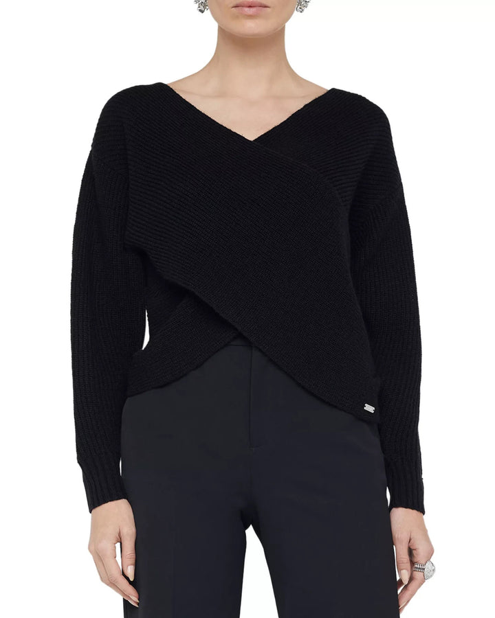L'AGENCE Antonella V Neck Sweater MSRP $375