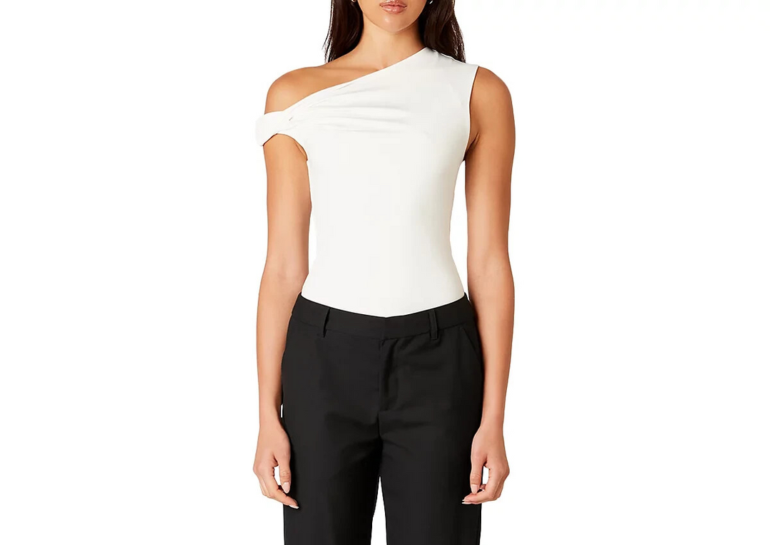 NIA Fraise Asymmetric One Shoulder Top MSRP $50