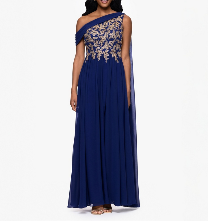 Betsy & Adam Women's Embroidered Off-The-Shoulder Dress MSRP $299