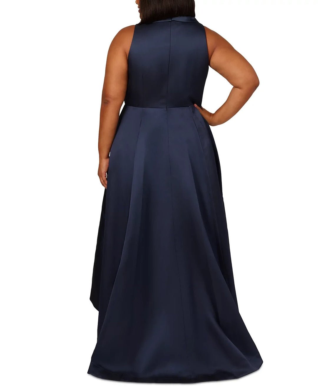 Adrianna Papell Plus Size Tuxedo Sleeveless High-Low Gown MSRP $249