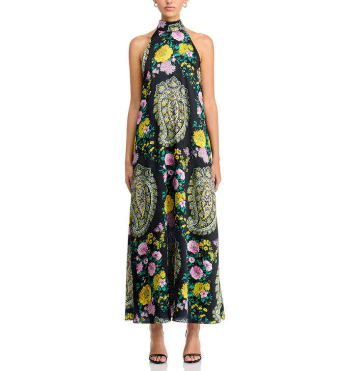 Kobi Halperin Genesis Printed Halter Maxi Dress MSRP $698