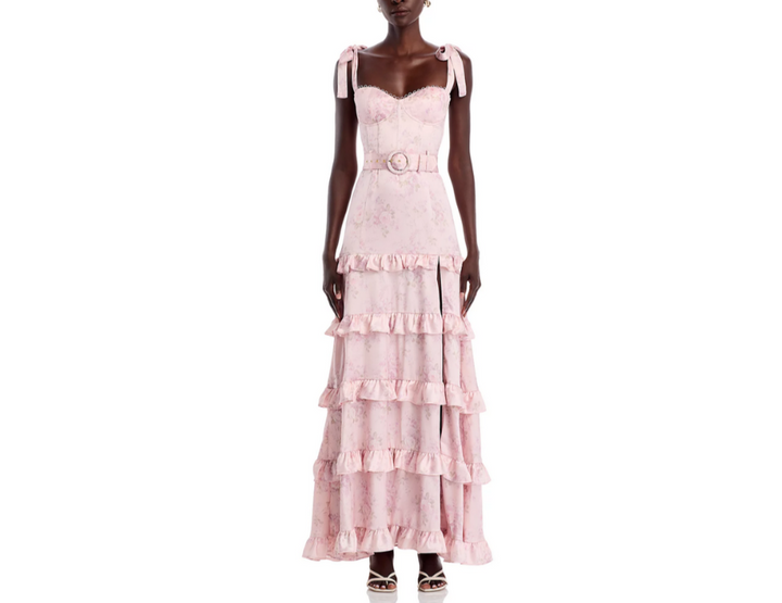 V. Chapman Lisianthus Sleeveless Ruffled Corset Gown MSRP $495