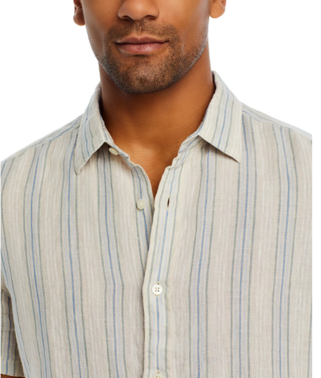 The Men's Store Linen Short Sleeve Button Down Shirt MSRP $98