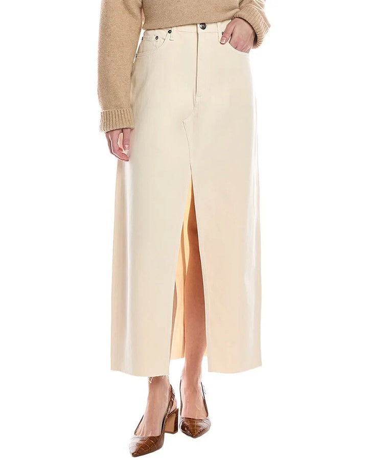 rag & bone Avery Cotton Center Slit Maxi Skirt MSRP $258