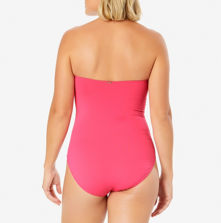 Anne Cole Twist-Front Ruched One-Piece Swimsuit MSRP $88