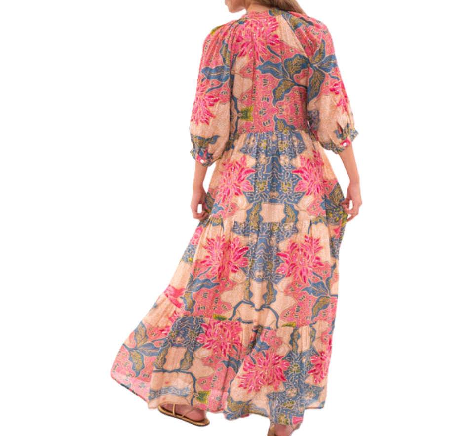 Bell Elizabeth Floral Print Maxi Dress MSRP $350