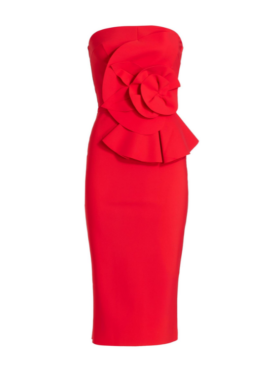 Chiara Boni La Petite Robe Strapless Embellished Cocktail Dress MSRP $695