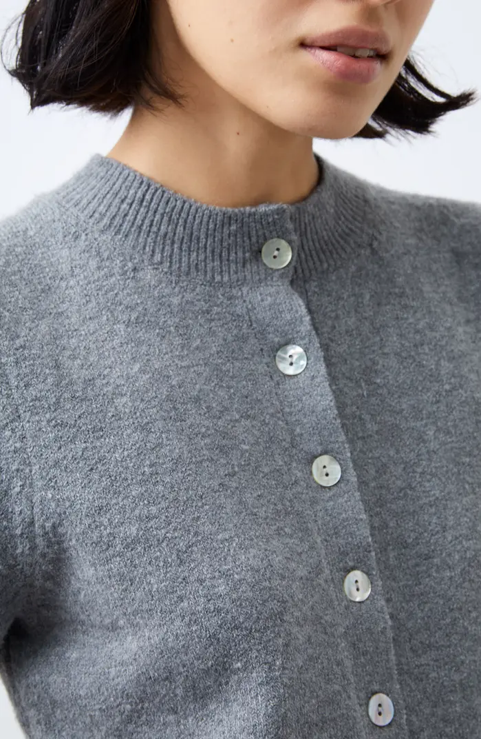 French Connection Women's Vhari Puff-Sleeve Cardigan MSRP $118