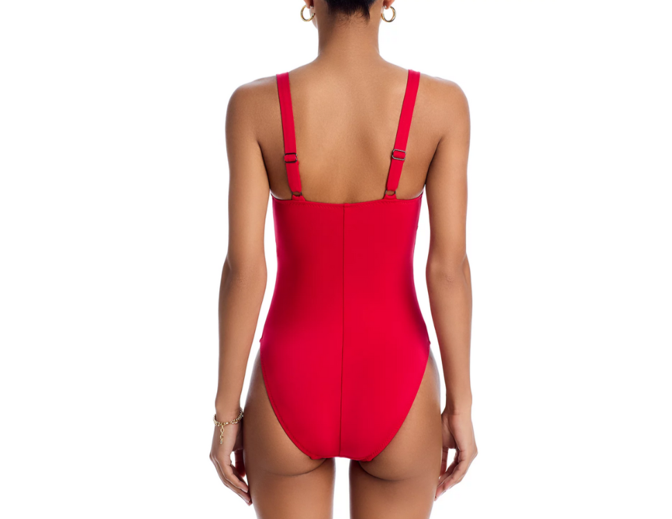Robin Piccone Ava Knotted One Piece Swimsuit MSRP $178