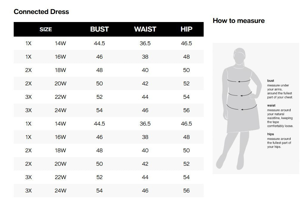 Connected Plus Size Sleeveless Chiffon Midi Dress MSRP $99