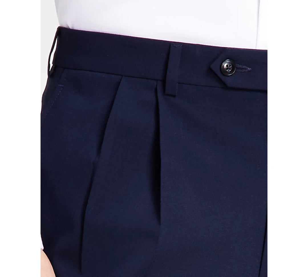 Michael Kors Pleated Solid Classic Fit Pants MSRP $95