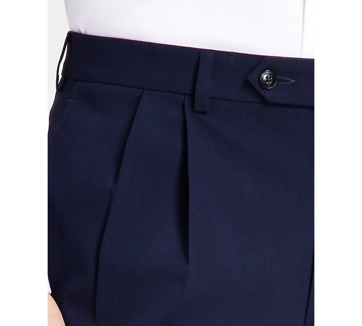 Michael Kors Pleated Solid Classic Fit Pants MSRP $95