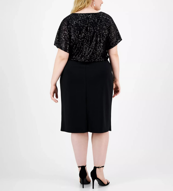Connected Plus Size Sequined Sheath Dress MSRP $89