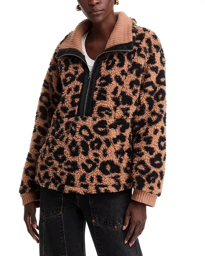 Vintage Havana Leopard Print Sherpa Jacket MSRP $98