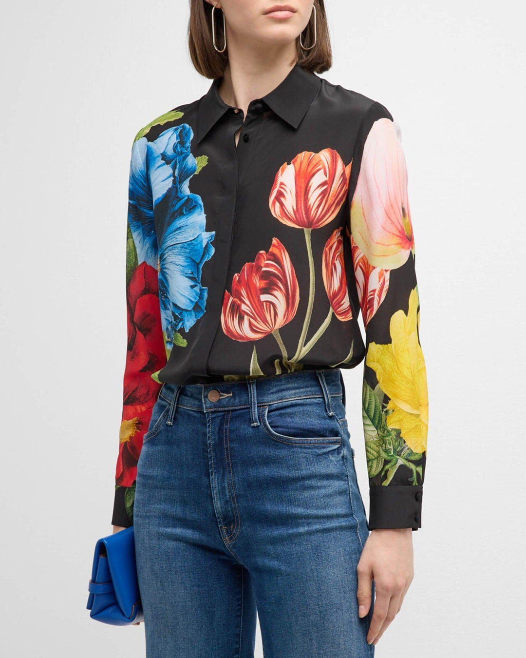 Alice + Olivia WILLA PLACKET TOP MSRP $350