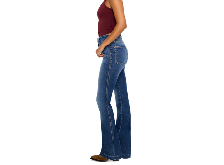Good American Good Curve Patch Pocket Bootcut Jeans MSRP $169