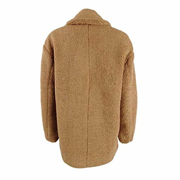 Collection B Juniors' Faux-Fur Coat Size L # 18B 83 NEW