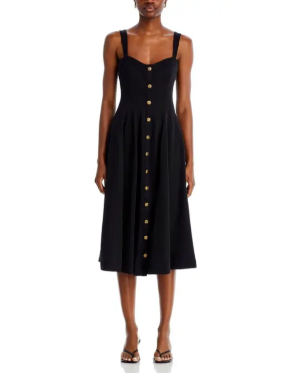 AQUA x Liat Baruch Button Front Midi Dress MSRP $128