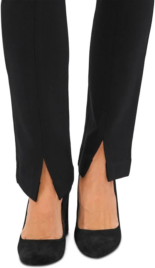 CeCe Front Slit Straight Leg Pull-on Ponte Pants MSRP $69