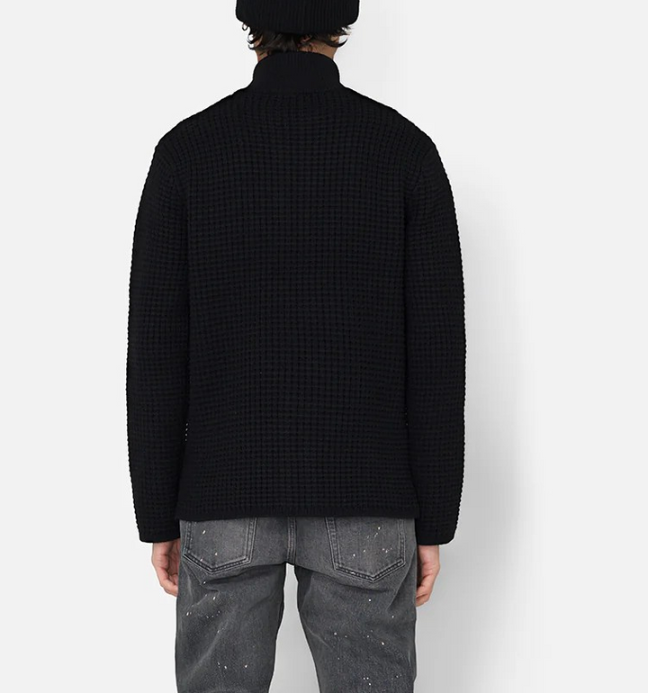 John Elliott Wool Waffle Knit Full-Zip MSRP $498