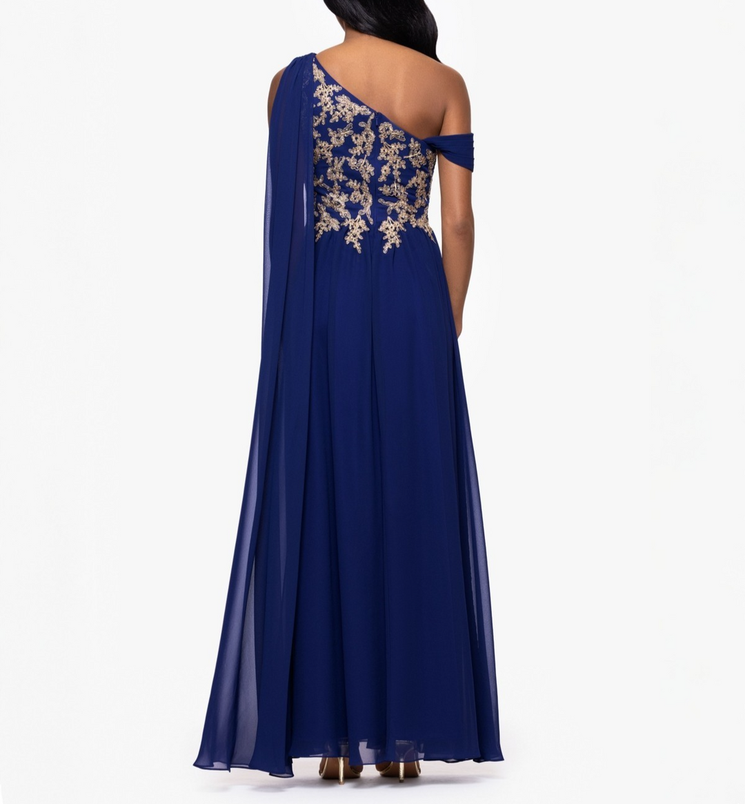Betsy & Adam Women's Embroidered Off-The-Shoulder Dress MSRP $299