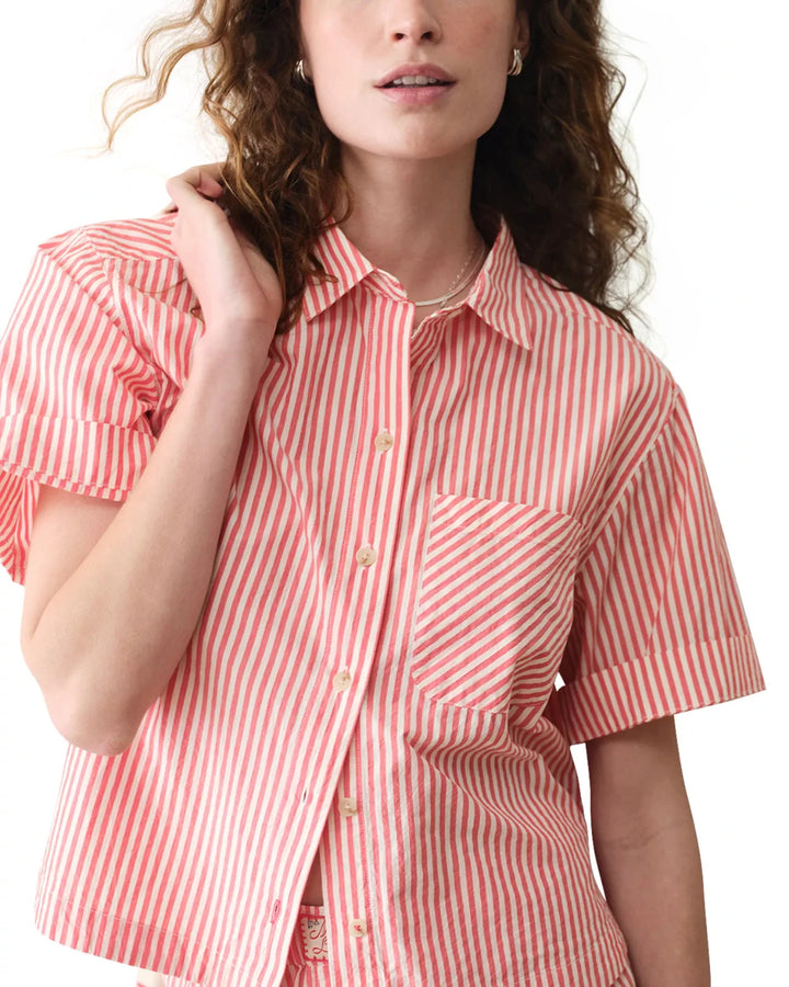 Marine Layer Jordie Poplin Shirt MSRP $118