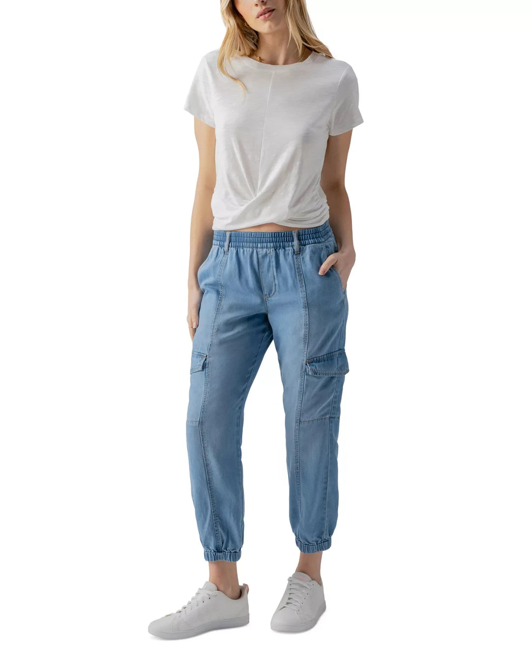 Sanctuary Women's Relaxed Rebel High-Rise Cargo Pants  MSRP $129