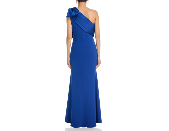 AQUA Long Satin Bow Maxi Dress MSRP $278