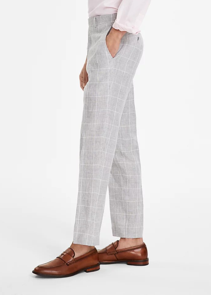 Bar III Men's Slim-Fit Linen Suit Pants MSRP $135