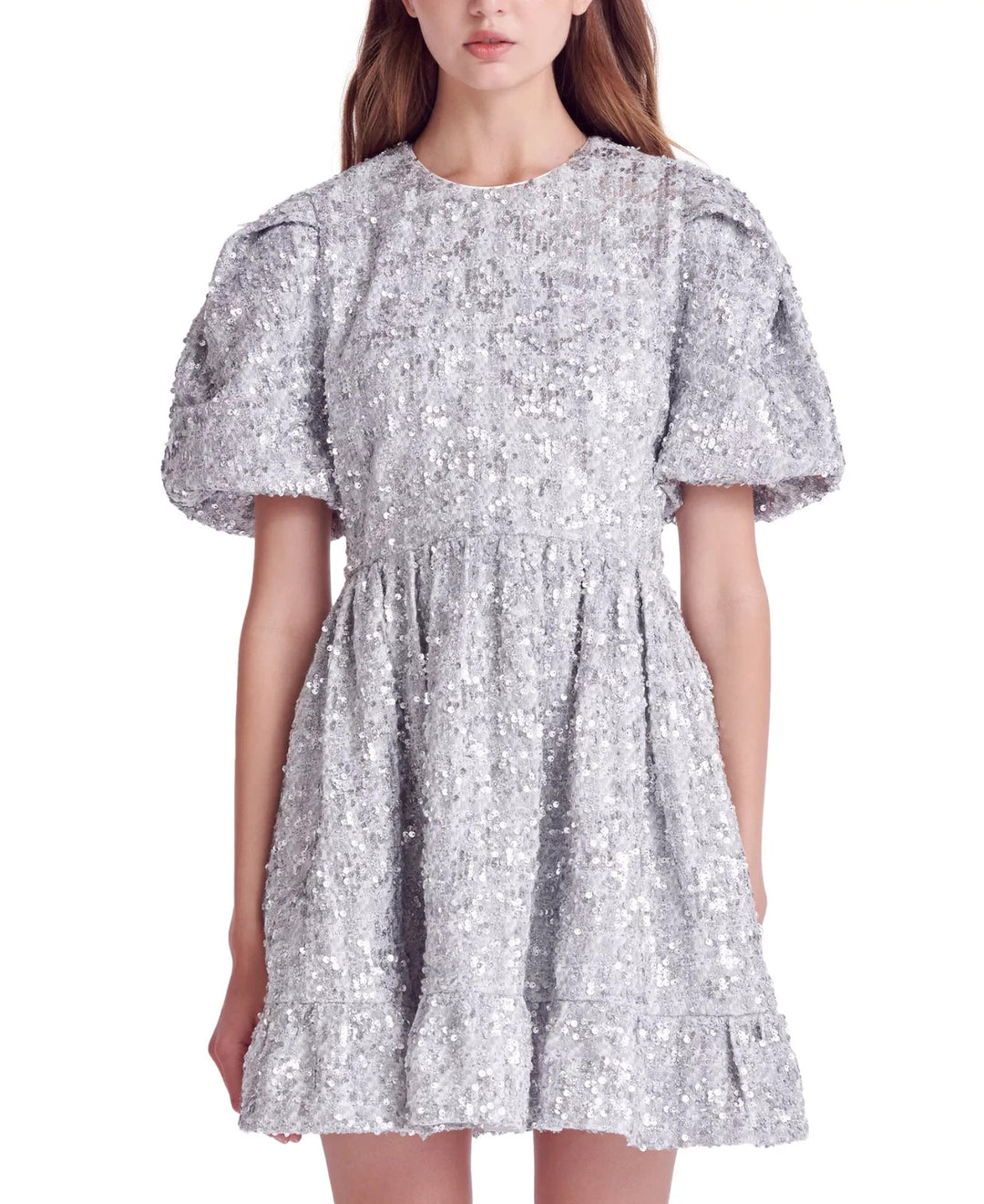 English Factory Women's Sequined Tweed Mini Dress MSRP $200