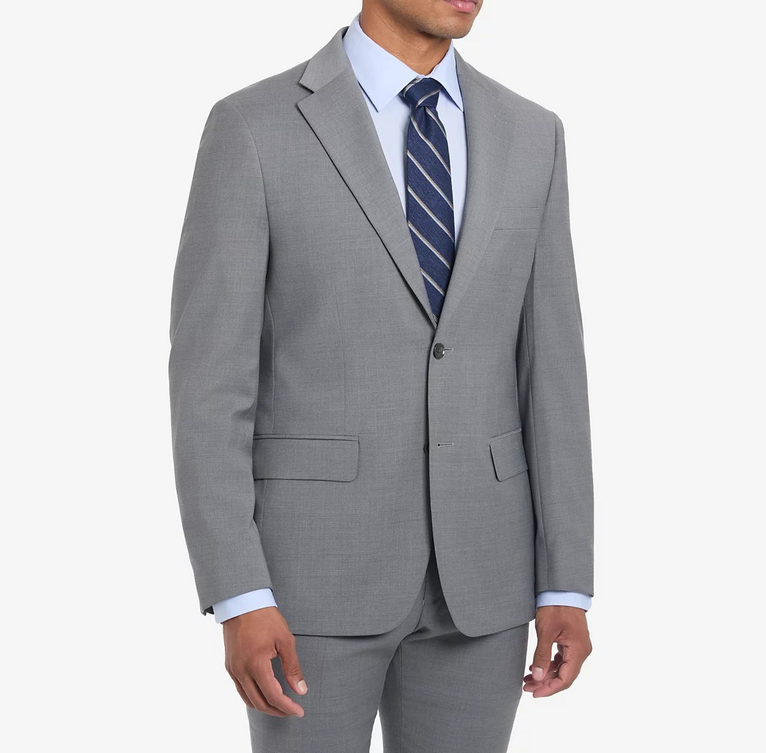 Tommy Hilfiger Men's Solid Pearl Grey Suit Separate Jacket MSRP $450