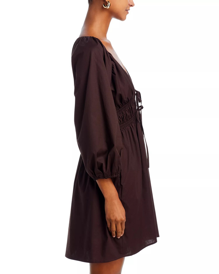 WAYF Leighton Poplin Mini Dress MSRP $88
