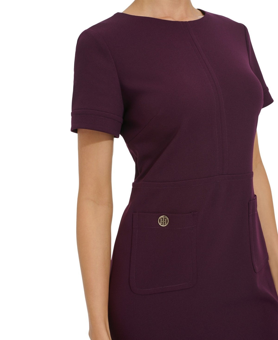 Tommy Hilfiger Women's Patch-Pocket Shift Dress MSRP $99