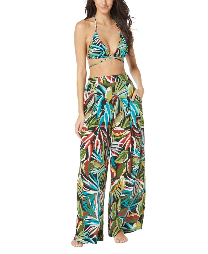 Vince Camuto Printed Wide-Leg Cover-up Pants MSRP $134