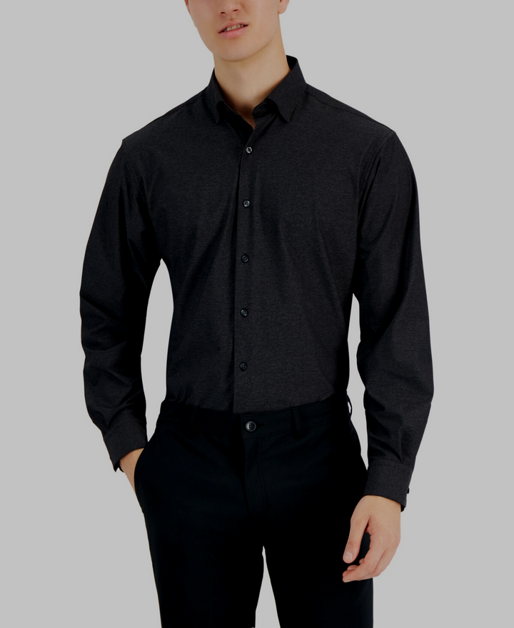 Alfani Regular Fit Travel Ready Solid Dress Shirt MSRP $70