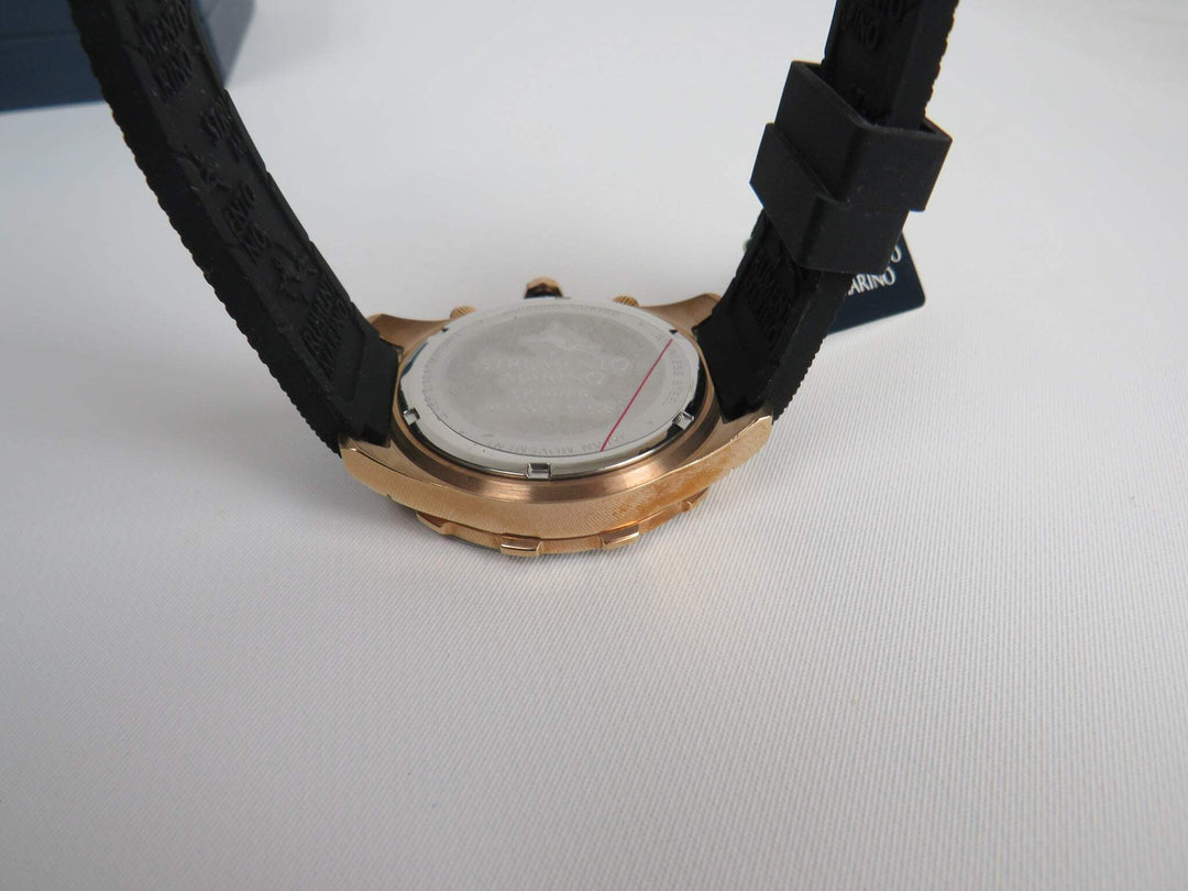Strumento Marino Men's Skipper  Black Silicone Strap Watch 44mm WH 482