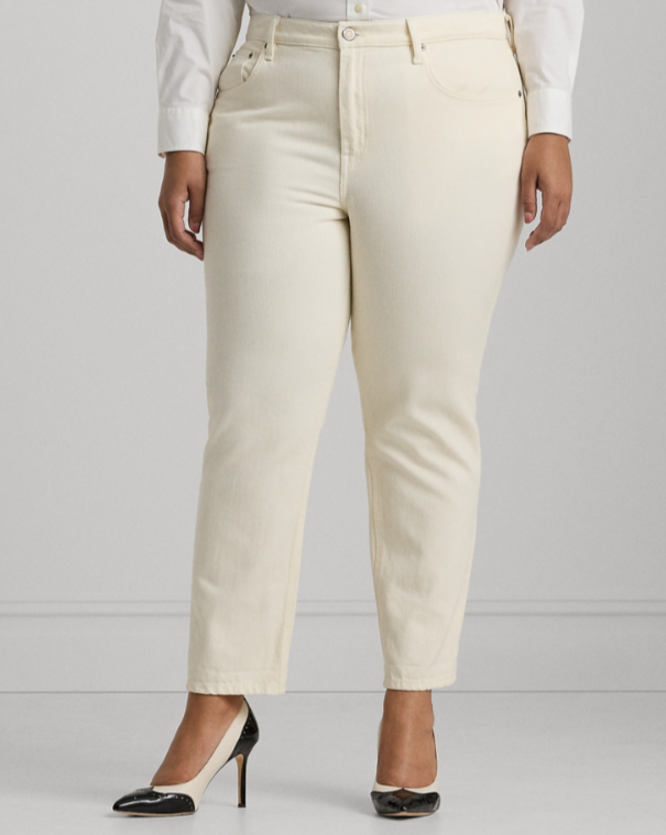 Lauren Ralph Lauren Mid-Rise Tapered Ankle Jeans MSRP $125