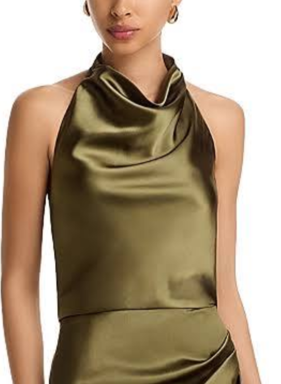 AQUA Draped Halter Gown MSRP $238
