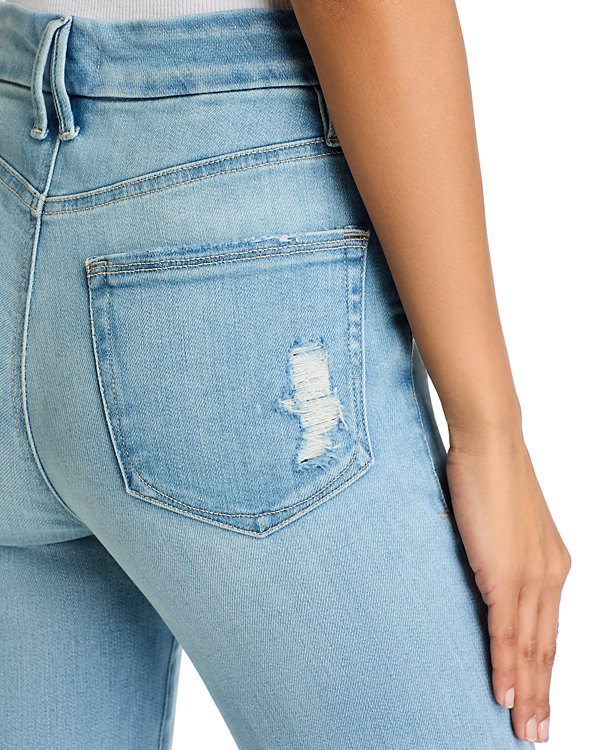 Good American Mid Rise Skinny Fit Cropped Mini Bootcut Jeans MSRP $179