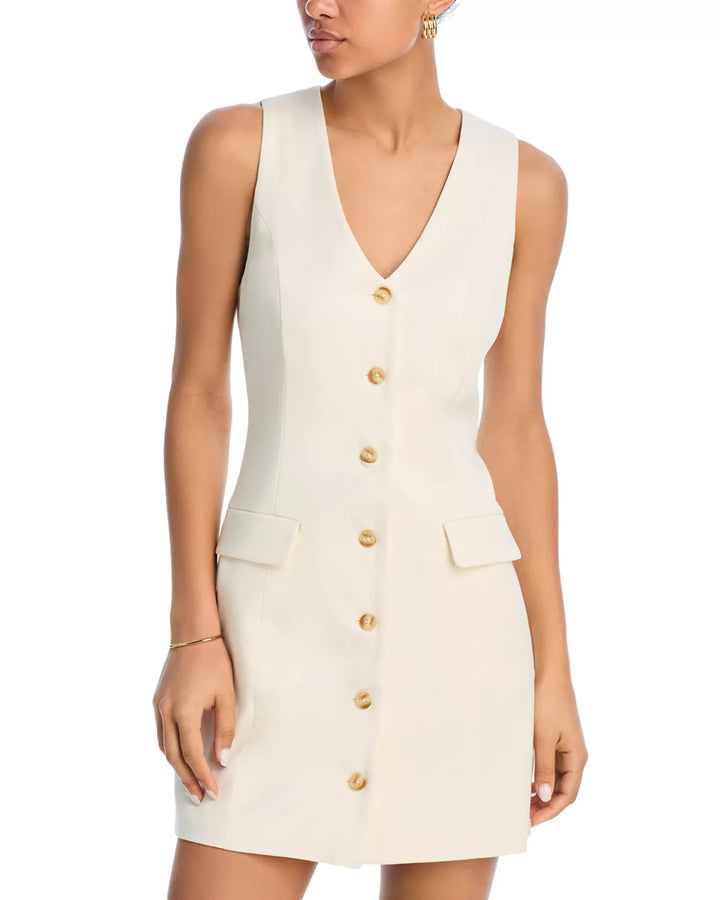 PAIGE Wells V Neck Mini Dress MSRP $279
