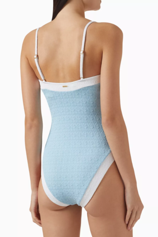 L'AGENCE Tory Bandeau One Piece Swimsuit MSRP $335