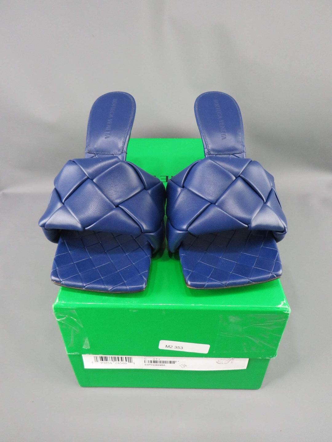 Bottega Veneta Women's Lido Woven High Heel Slide Sandals M2 353