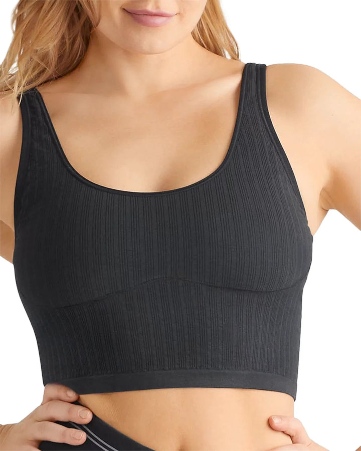 Yummie Jules Ribbed Convertible Crop Bralette MSRP $38