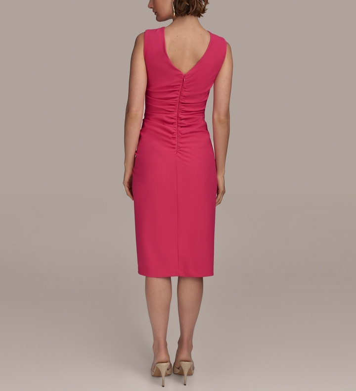 Donna Karan New York Ruched Draped Sleeveless Sheath Dress MSRP $199
